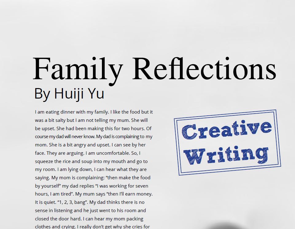 reflective essay about family